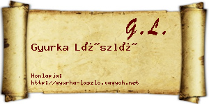 Gyurka László névjegykártya