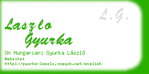 laszlo gyurka business card